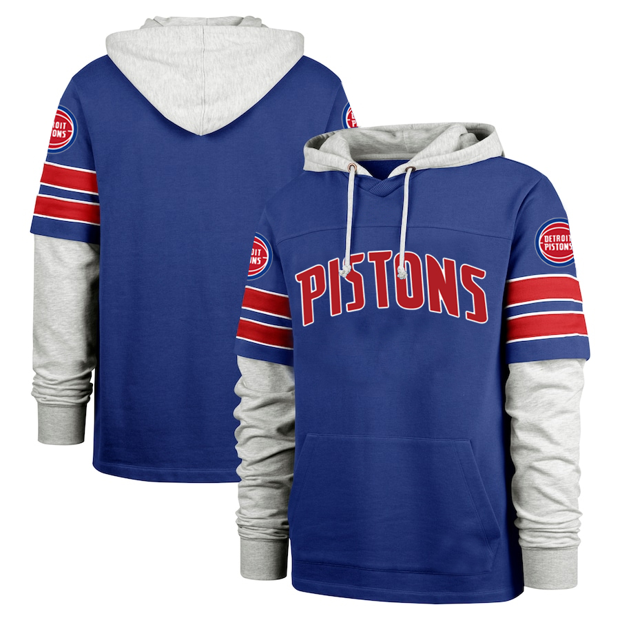 Men Detroit Pistons blue 2024 NBA hoodie->charlotte hornets->NBA Jersey